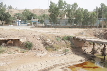 نشت تاسیسات نفت شهر، محیط زیست و آب‌ غرب کرمانشاه را آلوده کرد + فیلم